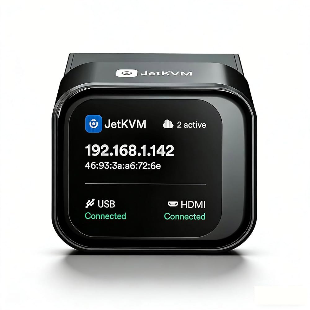 BitPC JetKVM 오픈 소스 IP USB-C(전원/키보드/마우스) 제어 lP/MAC/HDMl/USB 센터용 LCD 원격 데이터 비즈니스, 오피스, 터치스크린 컴퓨터 KVM - 상품 이미지