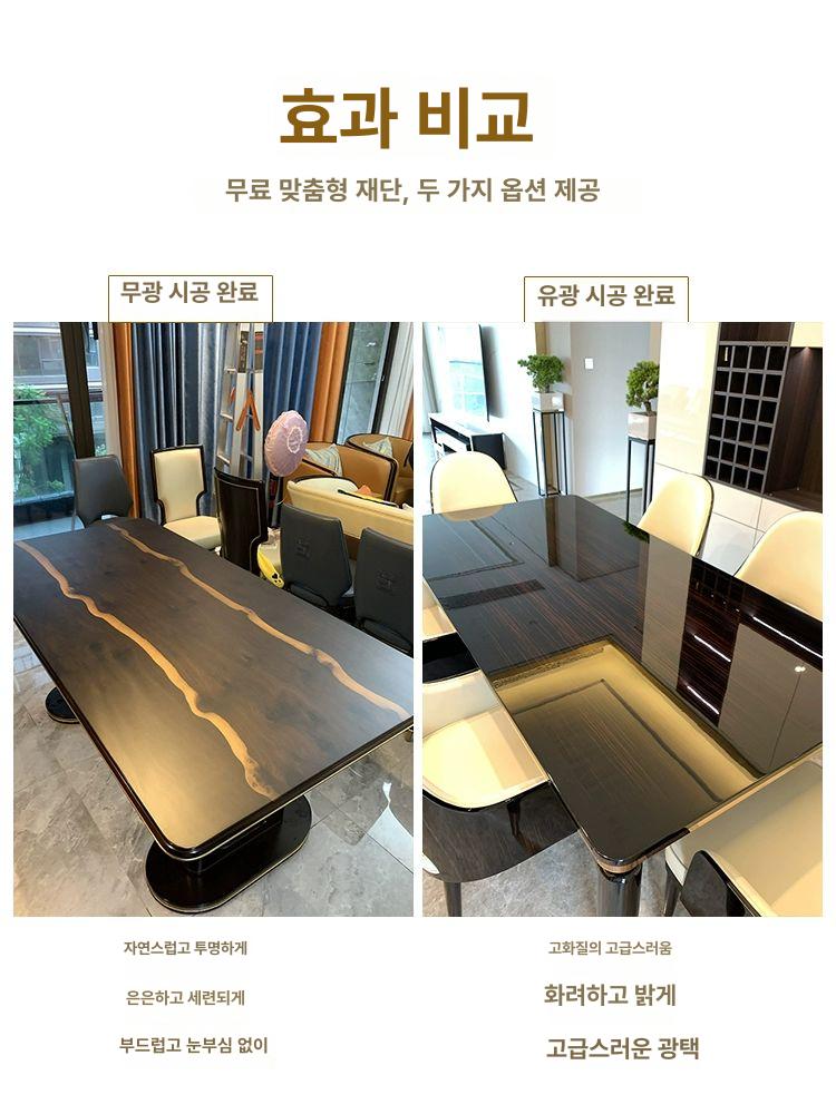 테이블 식탁 보호필름 보호 테이블매트 방수 투명매트 전용 무광택 식탁매트 유리대용 식탁보 - 상세 이미지 5
