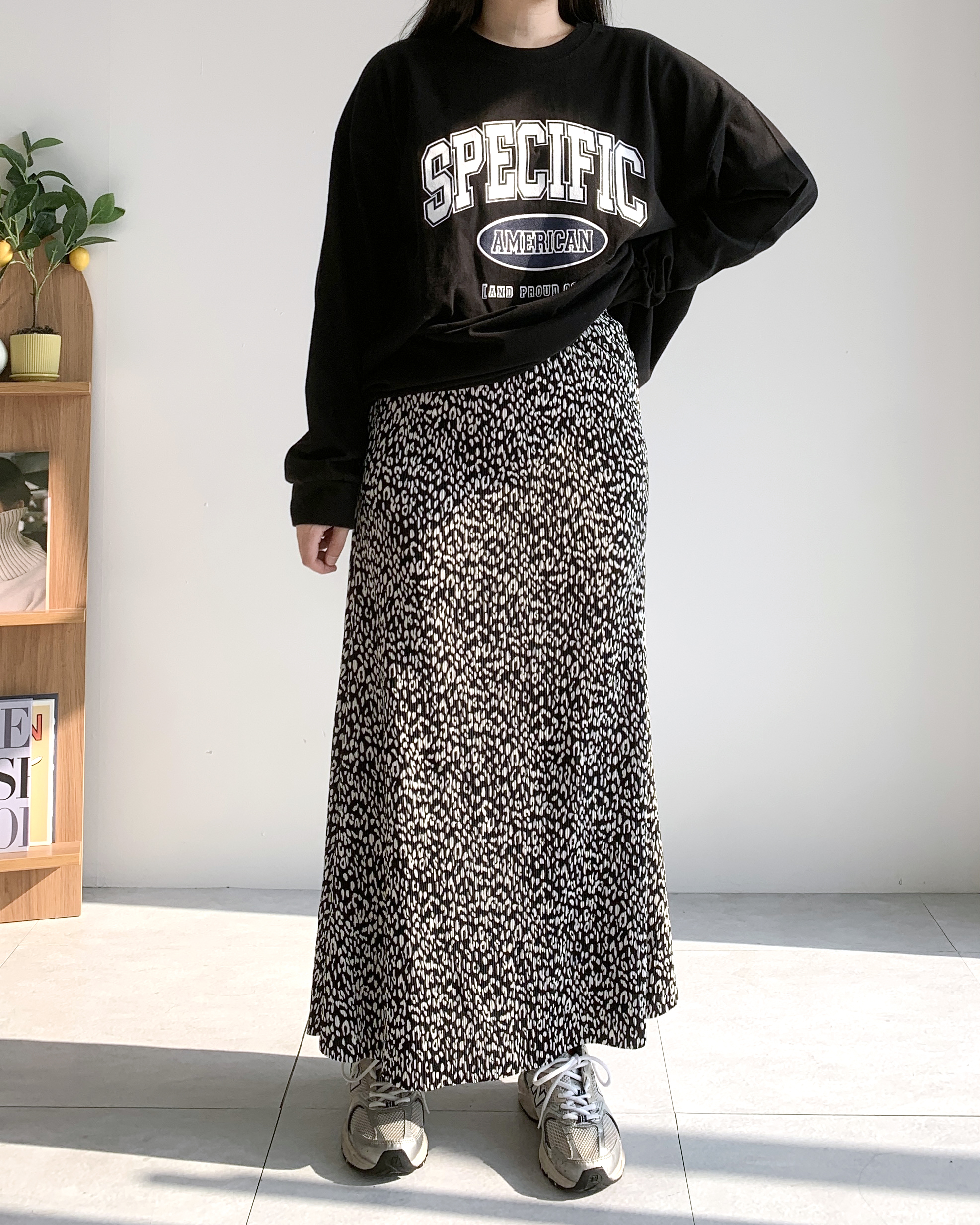 호피스커트 주름 머메이드스커트 이미지 7