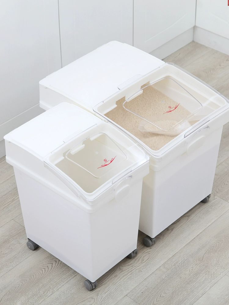 업소용 밀가루통 이동식 대용량 잡곡통 쌀항아리 곡물 스텐 밀폐용기 밀폐 통 저장 쌀통 - 상세 이미지 2