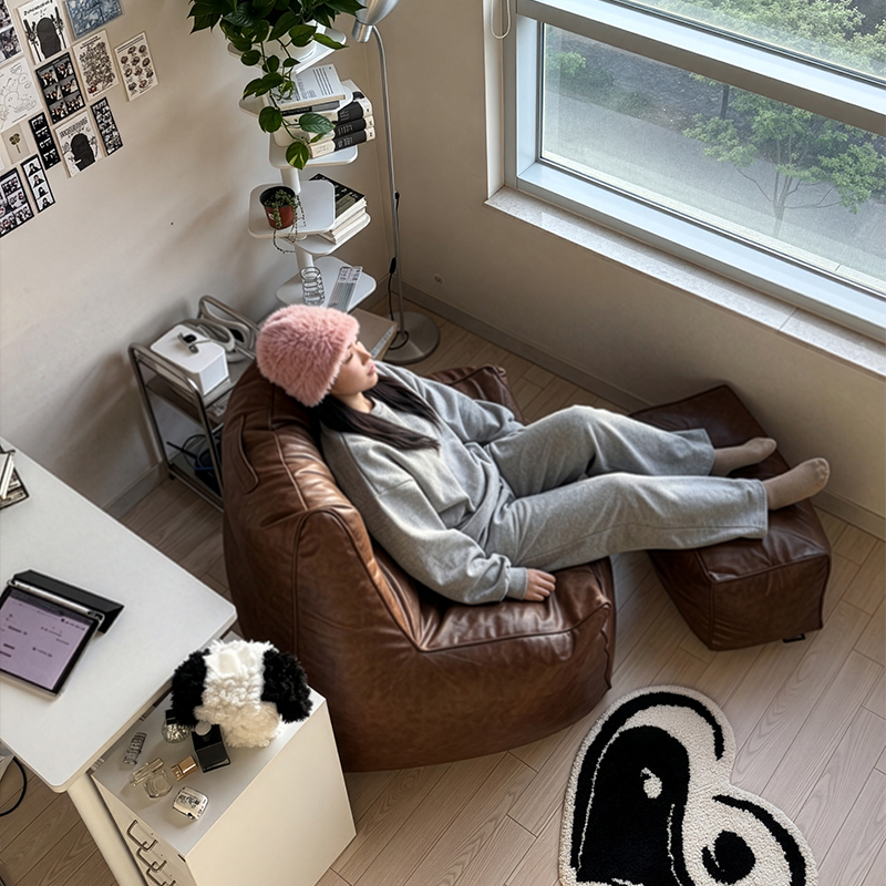 빈백 소파 소프트 기능성 가죽 하이백 1인 단품 세트 플래지어 톰빈백 이미지 2
