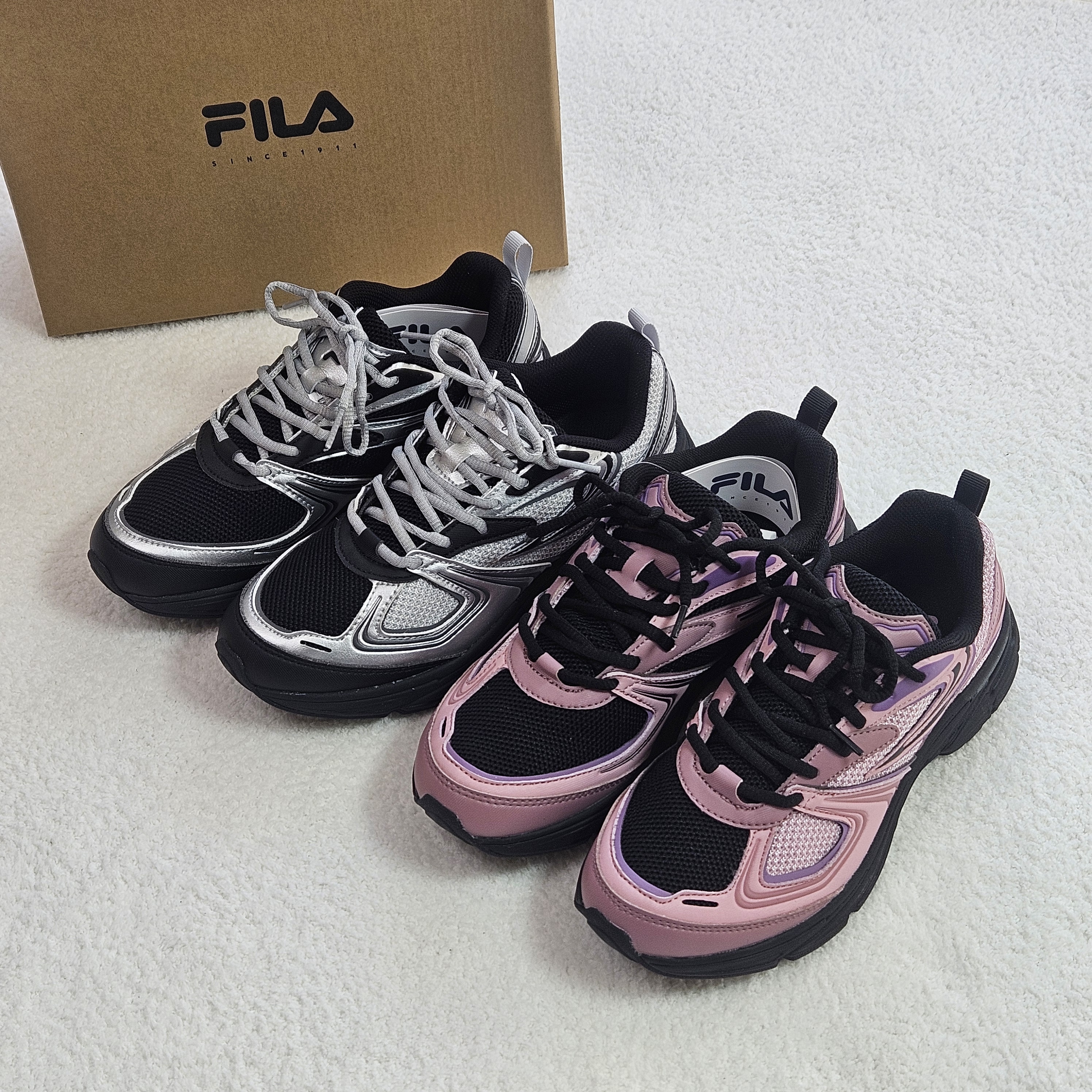FILA 휠라 인터런 실버 핑크 1RM02699G-010 1RM02699G-651 - 상품 이미지