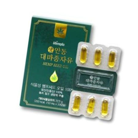 우리바이오(주) 국내산대마종자유 헴플라 생 안동 대마종자유 캡슐 x 30캡슐 750mg