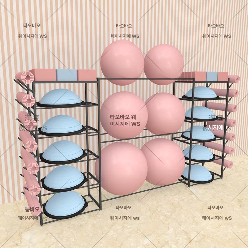 필라테스 진열대 밸런스볼 거치대 폼롤러 짐볼 헬스장 운동도구 정리대 - 상세 이미지 2
