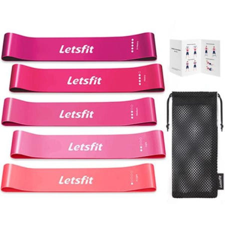 운동밴드 렛츠핏 루프밴드 저항 고무 탄력 밴드 5종세트