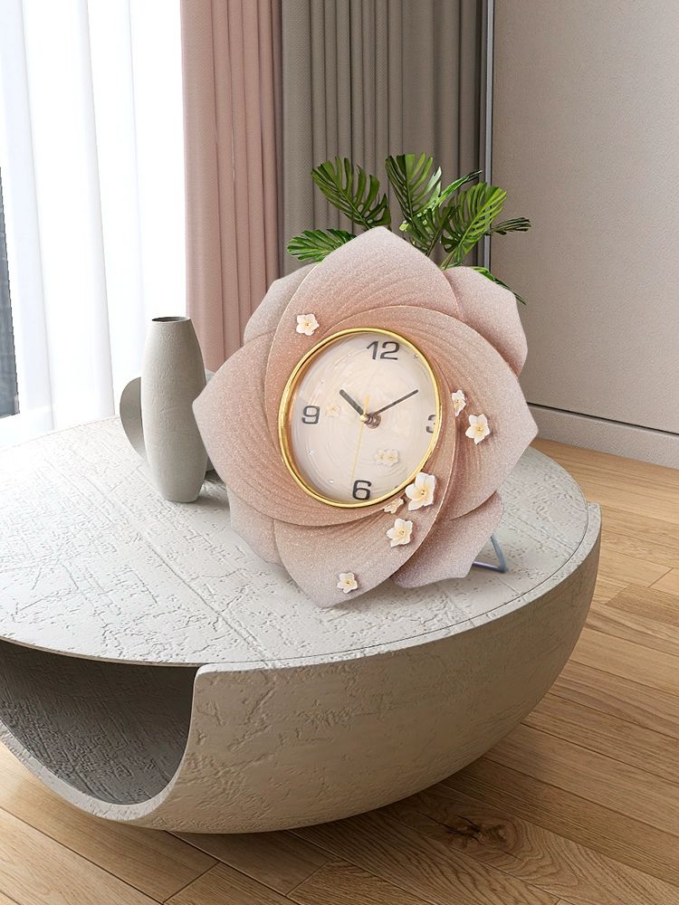 장식 벽시계 꽃잎 거실 57cm 벽걸이시계 무소음 모던 시계 인테리어 꽃 서재 북유럽 - 상세 이미지 2