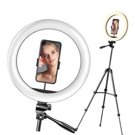 렛츠컴/(주)미르스토어 유튜브장비 렛츠컴 LED 링라이트 유튜브 방송 조명 30cm