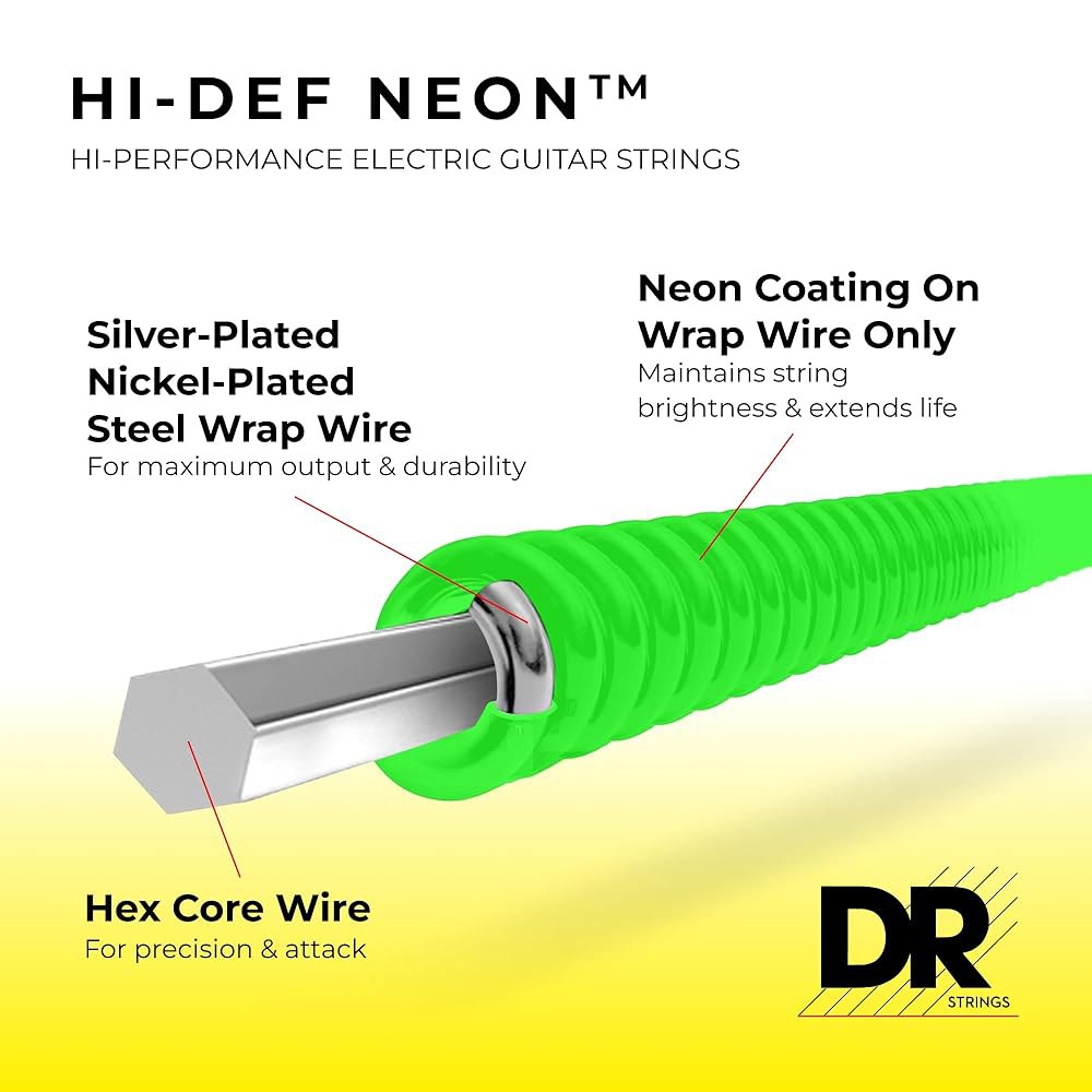 DR 스트링 HI-DEF 네온 일렉트릭 기타 (NMCE-11) 11-50 - 상세 이미지 2