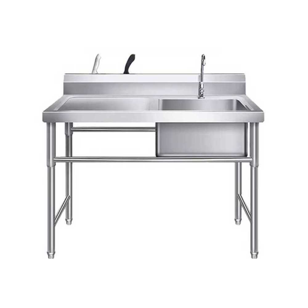 식당 싱크대 조리작업대 캠핑장 설거지 스텐 싱크볼 80x50cm - 상품 이미지