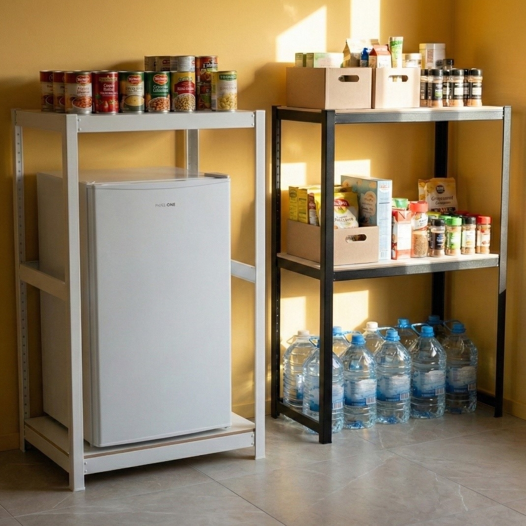 거실 2단 선반 경량 렉 펜트리 조립 수납 낮은 무볼트 앵글 장 벽 무타공 선반 706060