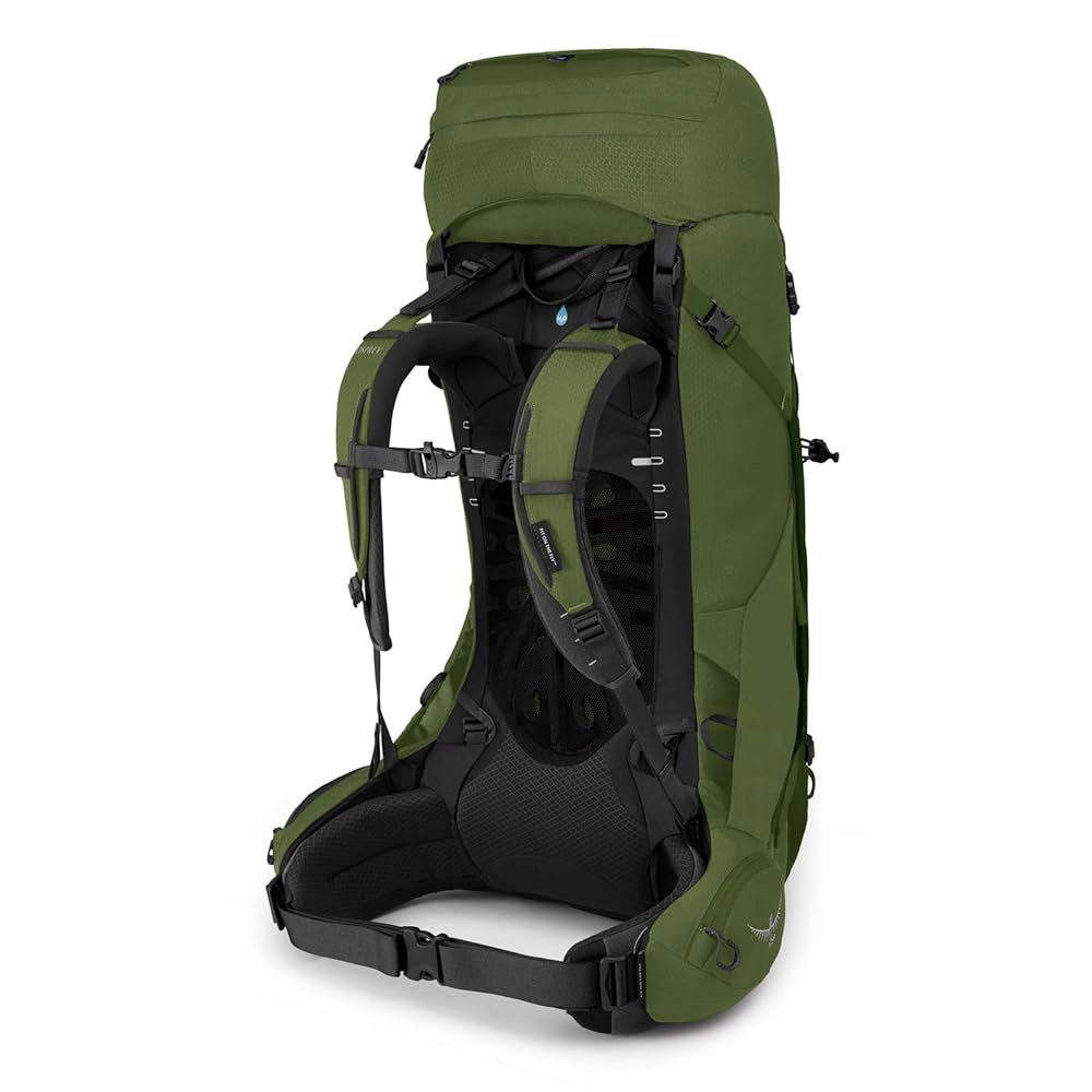 오스프리 에테르 55L 남성 백팩, 갈릭 머스타드 그린, S/M Small-Medium Black - 상세 이미지 3