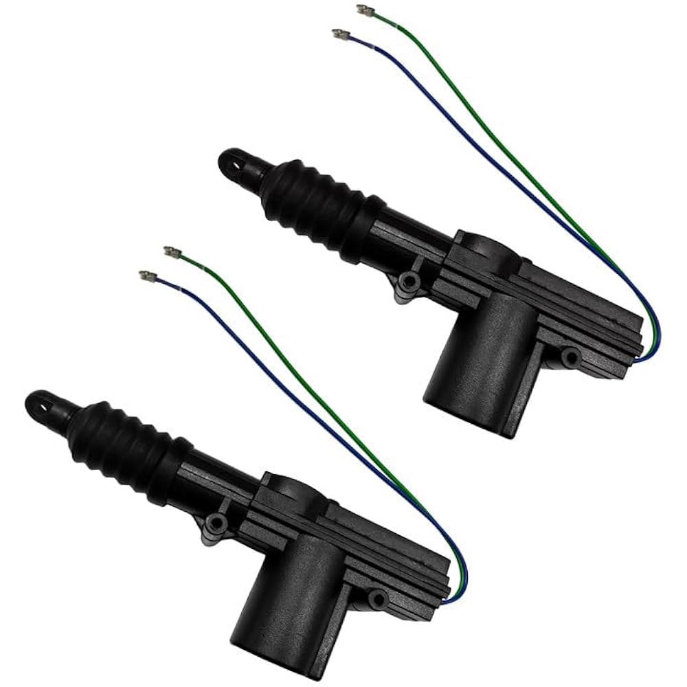 FSTURIOS 2PCS 파워 도어 잠금 키트, 2와이어 12V 헤비 듀티 고출력 자동차 액추에이터, 대부분의 차량을 위한 유니버설 액추에이터 중앙 메커니즘 - 상품 이미지