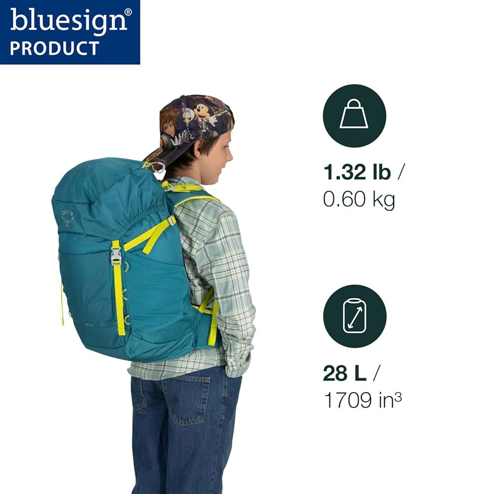 오스프리 제트 28L 하이킹 백팩, 블루 스파이크모스 18L Blue Spikemoss - 상세 이미지 2