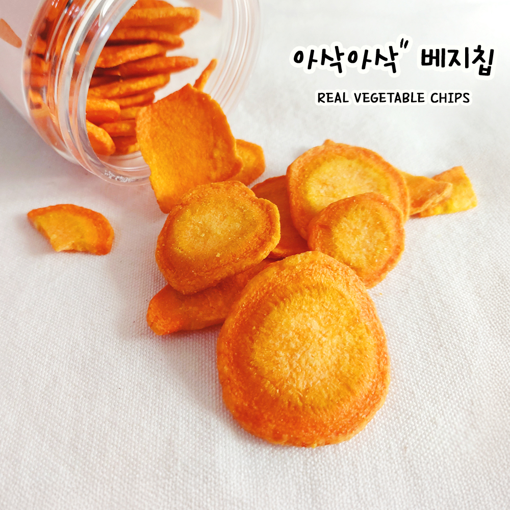 국내산 강아지 야채 간식 저칼로리 저온숙성 건조 비건 채소 베지칩 당근, 50g, 1개 - 상세 이미지 2