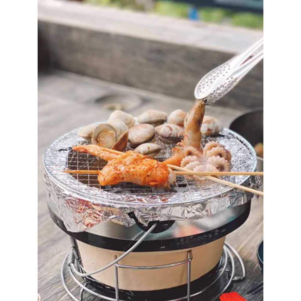 1인화로 불판 그릴 소형 석쇠 원형 라운드 불고기 원형 - 상세 이미지 4