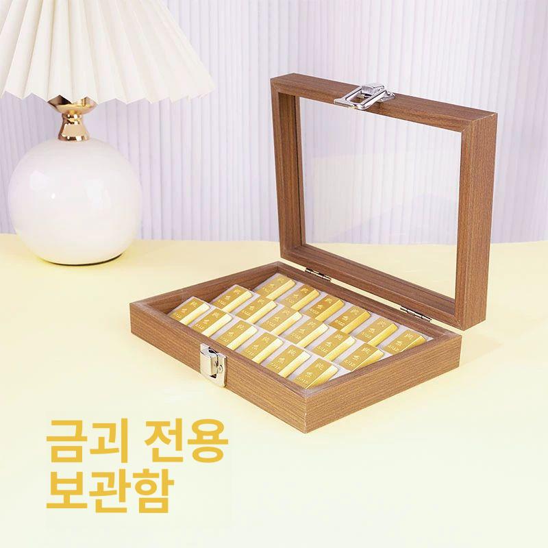 금보관함 골드케이스 보관함 장식함 보석함 나무 내경 귀금속 박스 돌반지 - 상세 이미지 2