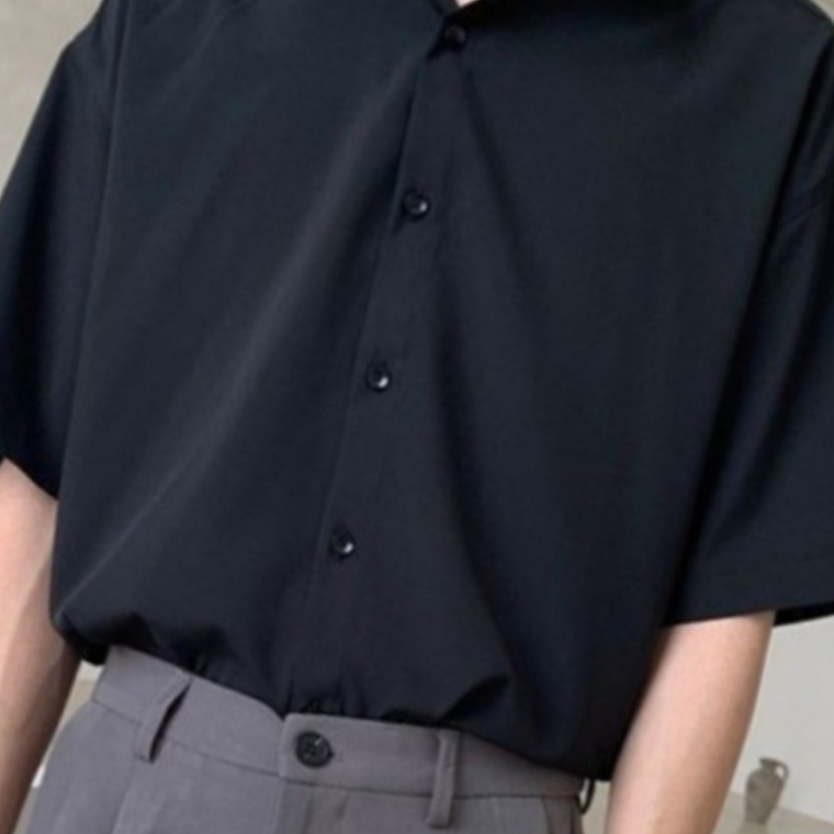 쿨링 여름셔츠 썸머 반팔 오버핏 남자반팔셔츠 셔츠 셔츠코디 남성 남성셔츠 데일리셔츠 슬림핏셔츠 - 상품 이미지