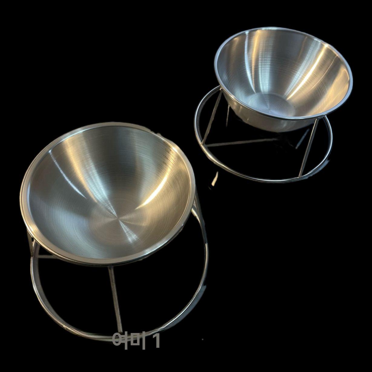 개밥그릇 믹싱볼 스탠드 조리대 정리용 쿠킹볼 거치대 베이킹 도구 고품질 400ml 0.4kg - 상세 이미지 5