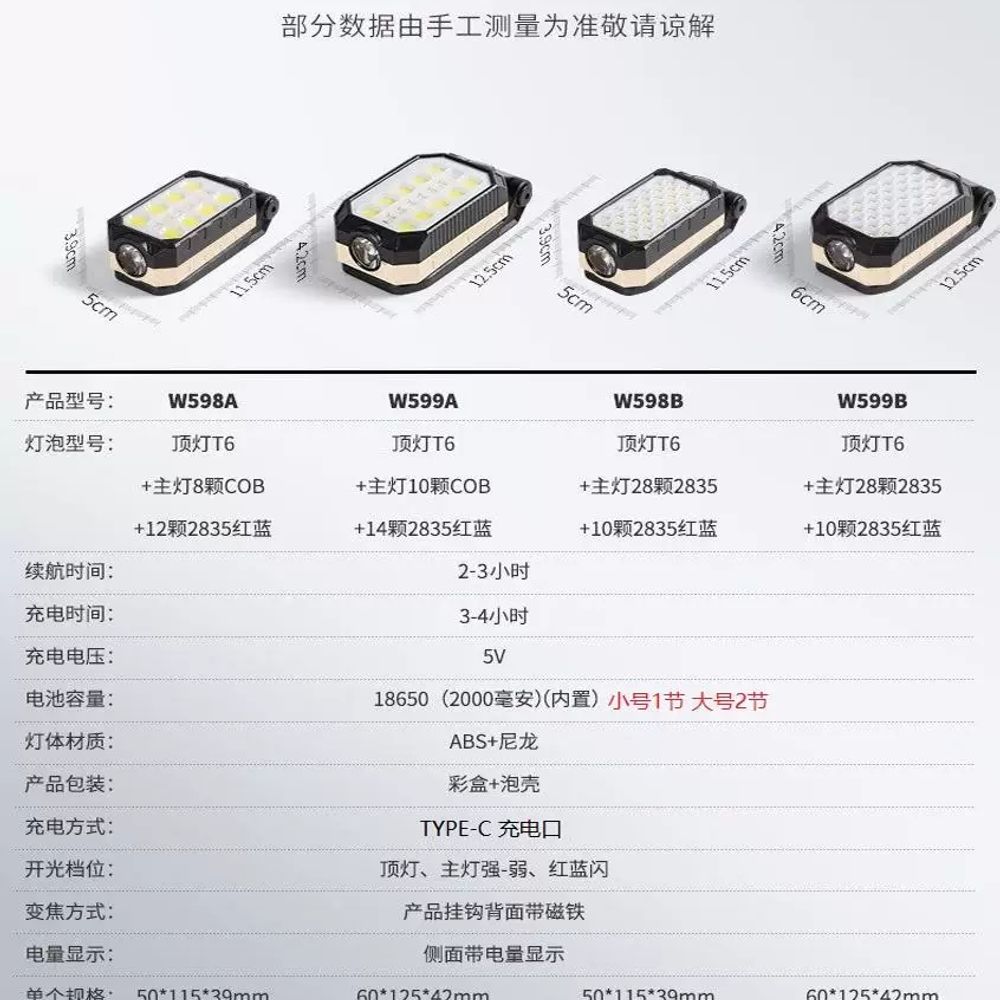 스마트 램프 워크 220V 라이트 충전식 RGB 접이식 자동 LED 소형 - 상세 이미지 5