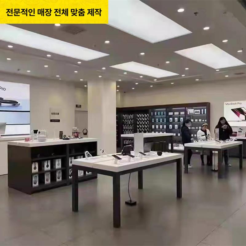 휴대폰 진열대 원형 핸드폰 스마트폰 전시대 목재 체험대 라운드 1500 x 900 - 상세 이미지 4