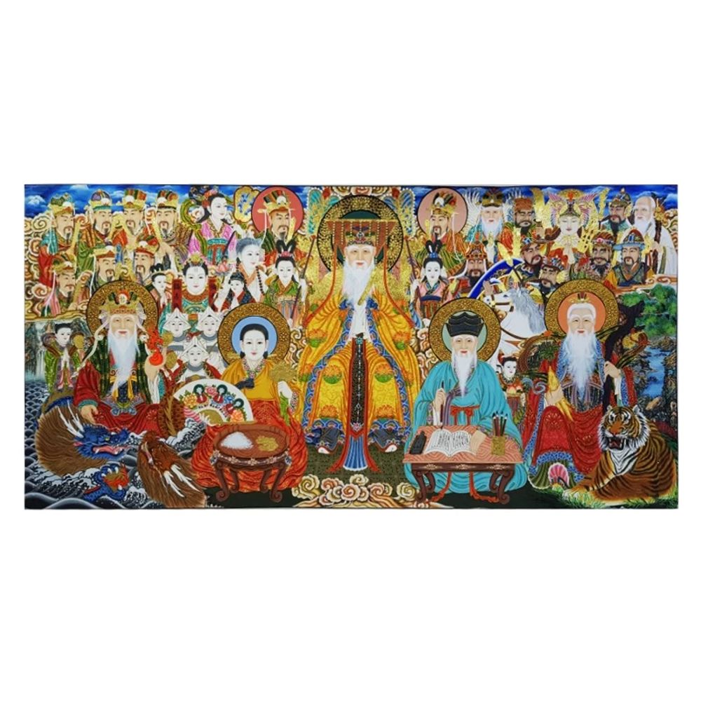 옥황 종합 탱화 보석십자수 신당 30x70 대형 D A. 풀 다이아몬드 커버 50x70cm - 상품 이미지