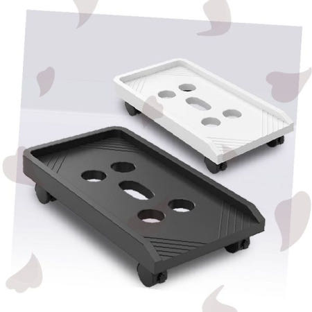 우건협력사 사무실 컴퓨터 하단 거치대 바퀴형 이동 받침 케이스 보관 선반 책상 하부 공간