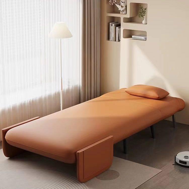 좌식 쇼파배드 라운지 접이식 원룸용 공간활용 카페 소품 70cm 폭 프리미엄 오렌지 - 상세 이미지 3