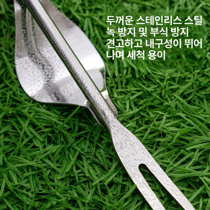제초 도구 세트 탈부착형 장비 텃밭 관리용 잡초 제거기 스테인리스스틸 제초기 나무손잡이 - 상세 이미지 5