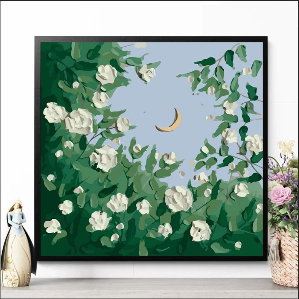 보석십자수 풍경 대형 구름 갈매기 50x70 D A. DIY 디지털 유화 풍경화 풍경 유화 거실용 수제 색칠 장식 힐링 및 미니멀리즘 스타일 - 상세 이미지 4