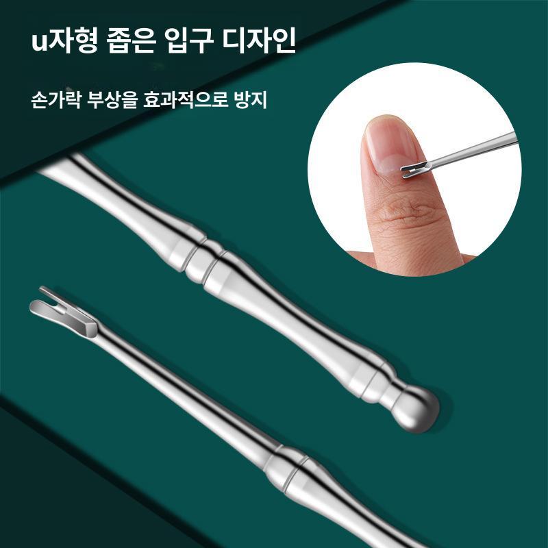스테인리스 V형 발바닥 굳은살 제거 네일케어 각질 제거기 스테인리스스틸 대나무 스타일 피부 제거기 - 상세 이미지 2