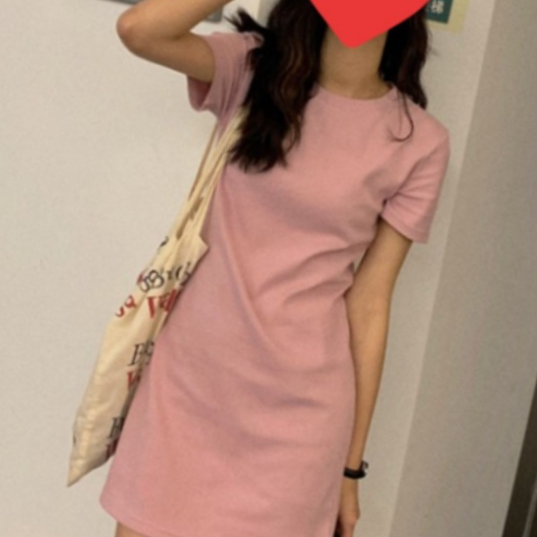 반팔 시원한원피스 심플라인 미니 30대코디 시크룩 패피스타일 패셔너블 스타일리시한 베이직 원피스 - 상품 이미지