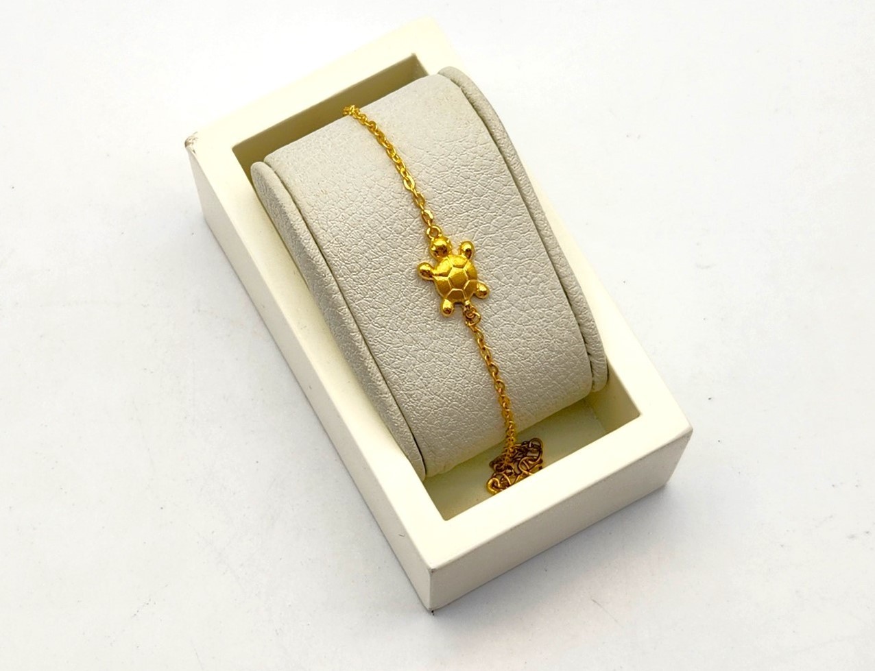 24K 순금 3.75g(1) 미니 거북이 팔찌(18K 연결고리 장식)