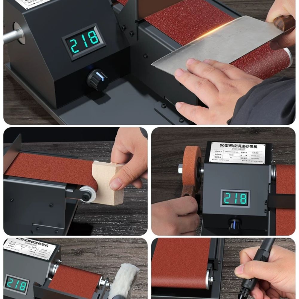 각도조절 탁상 그라인더 80MM (풀세트) 폭 벨트샌딩 A. 800W80mm 벨트샌더 표준 - 상세 이미지 4