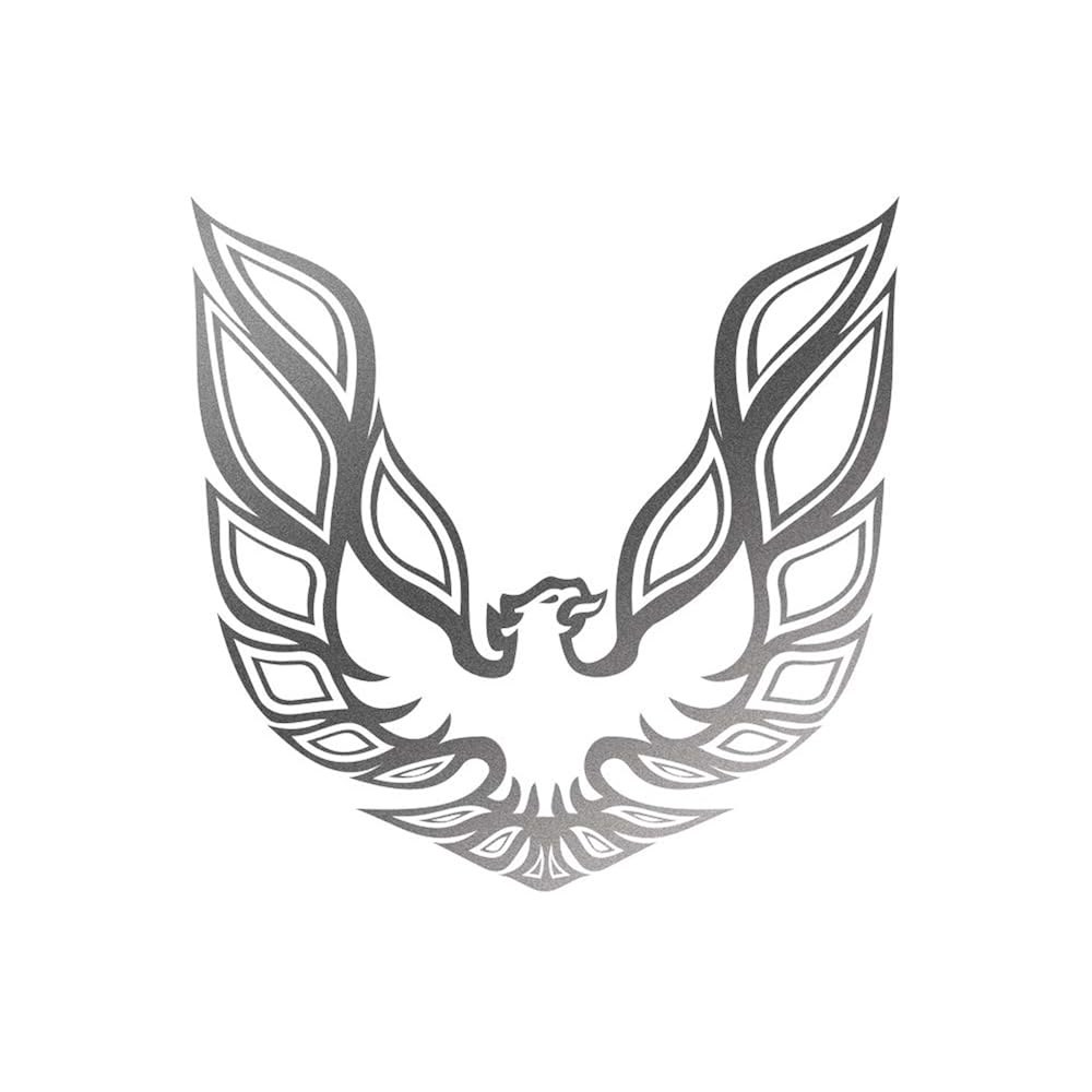 Factory Crafts Firebird 로고 후드 데칼 실버 호환 - 폰티악 파이어 그래픽 랩 트랜스암 키트 버드와 비닐 - 상품 이미지