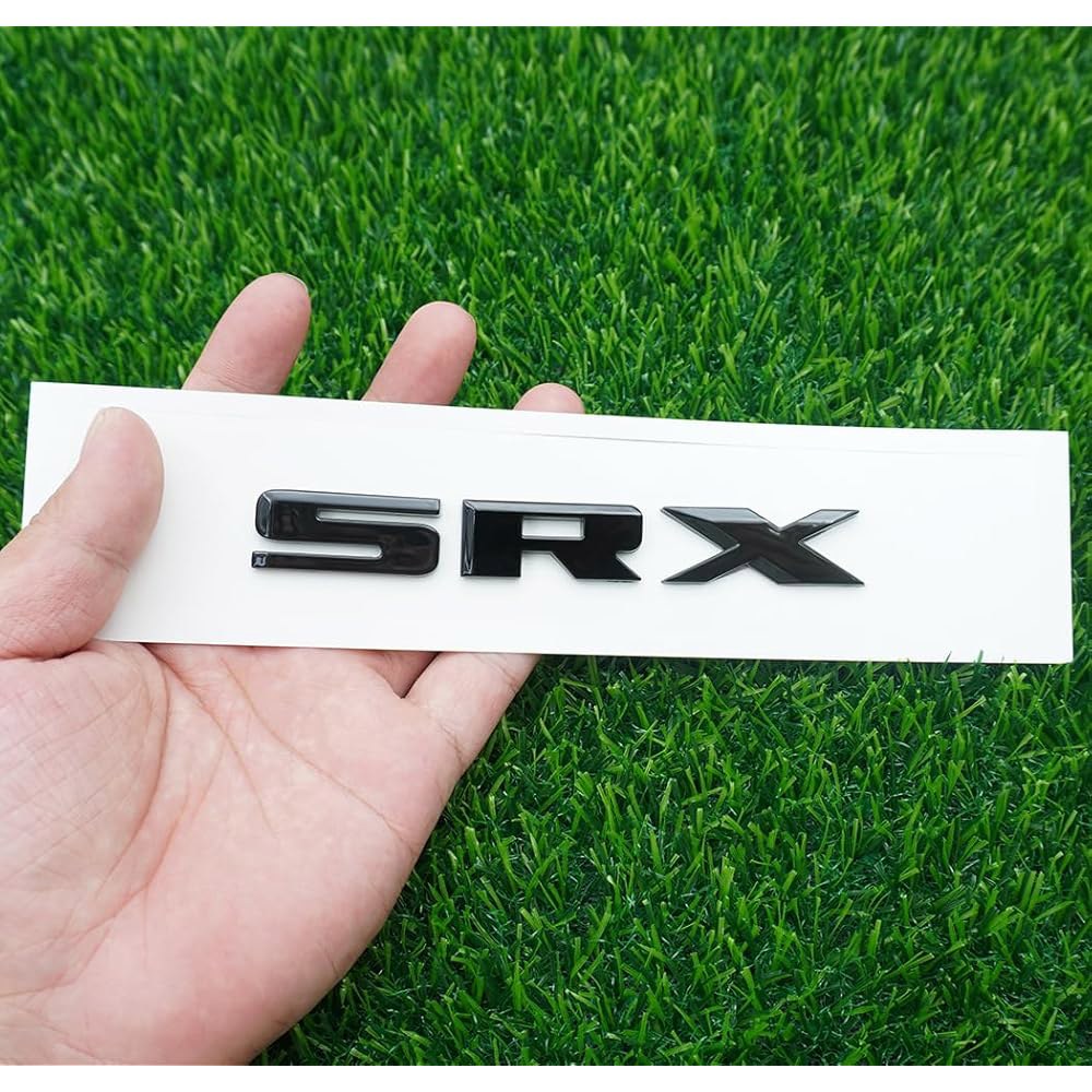 1Pc SRX Emblem Rear Trunk for Decklid (Gloss Nameplate Letter 3D Badge Replacement Black) - 상세 이미지 2