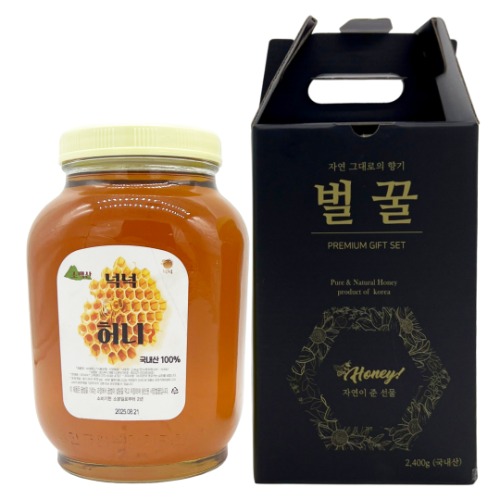 넉넉허니 국내산 소백산 아카시아꿀 잡화꿀 사양꿀 2.4kg - 상품 이미지