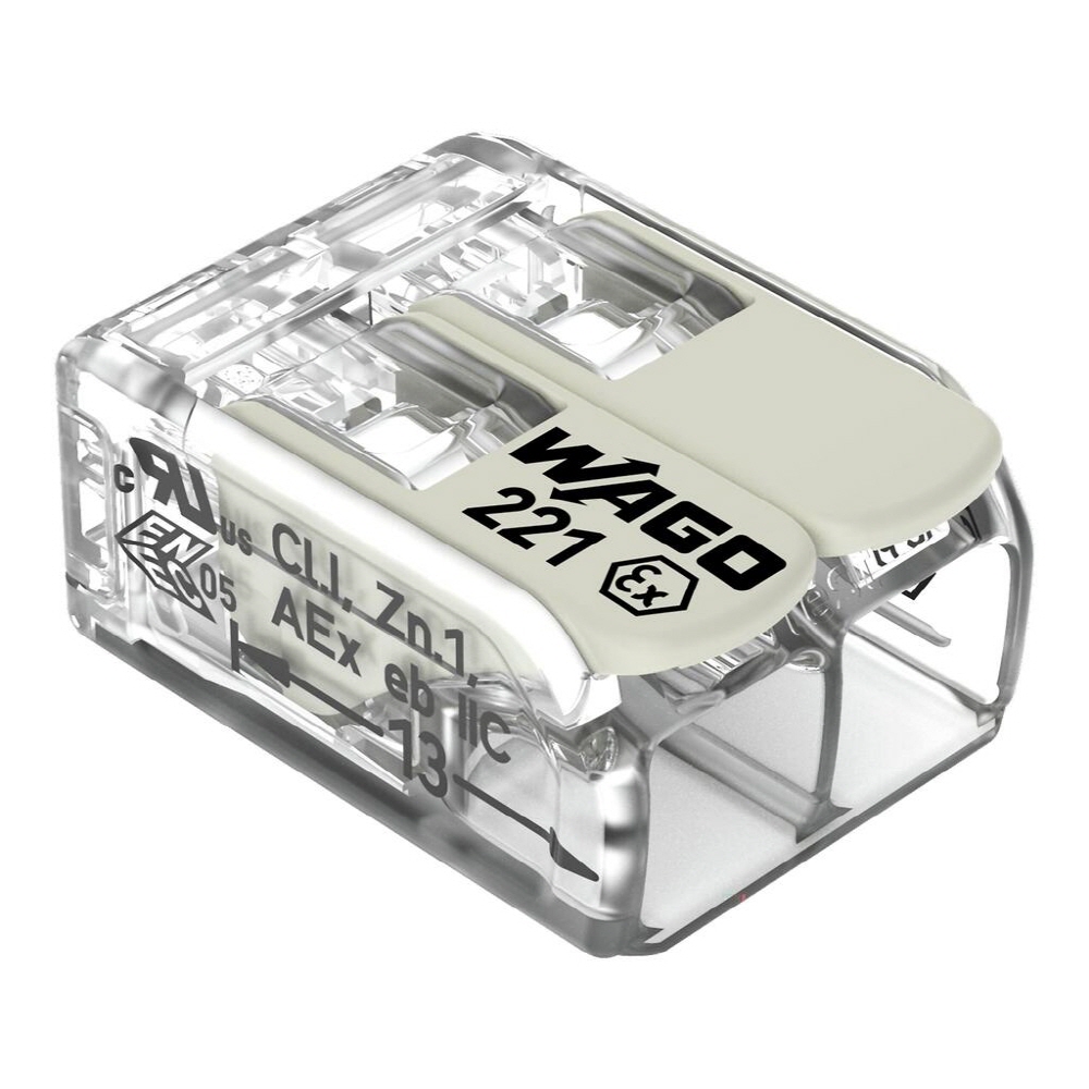와고 방폭커넥터 221-682 2P 백색 6SQ 단선연선겸용 콘넥타 - 상품 이미지