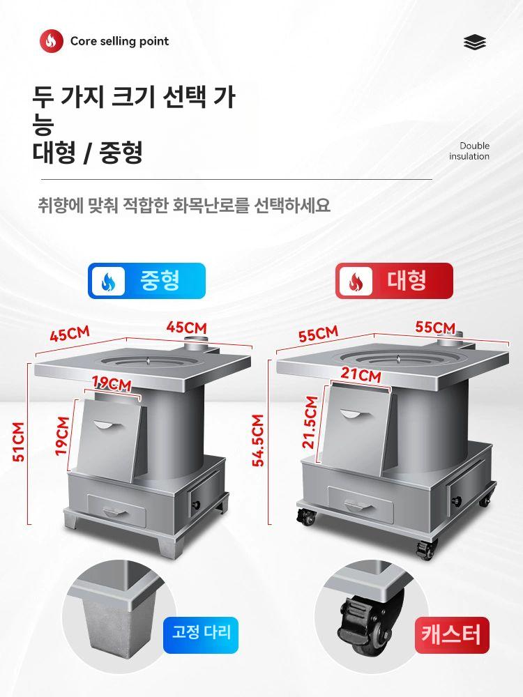 가마솥 화덕 아궁이 무쇠난로 장작화덕 스토브 농막 전원주택 화목난로 - 상세 이미지 3