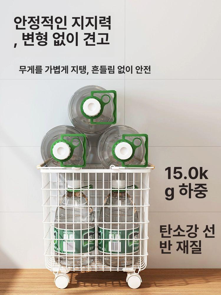 북유럽 철제 빨래바구니 이동식 손잡이 바구니 세탁 바퀴 바퀴포함 철제빨래바구니 세탁바구니 - 상세 이미지 4