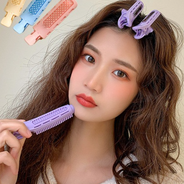 원핀 그루프 앞머리 뿌리볼륨집게 펌 헤어롤 셋팅펌 셀프파마 - 상품 이미지