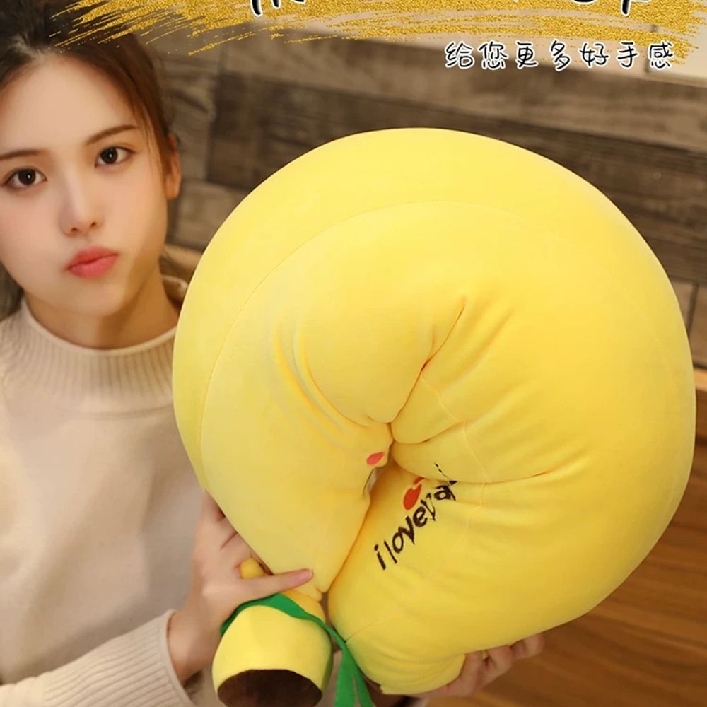 바 A. 노란색 둥근 눈 귀여운 스타일 지퍼 다운 코튼 충전 부드럽고 편안, A. 50cm - 상세 이미지 4