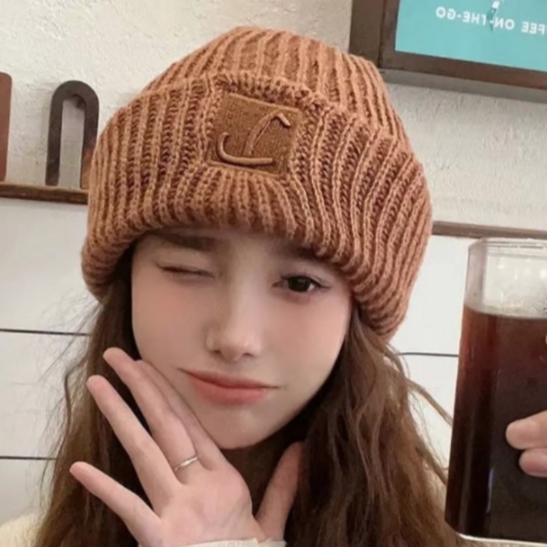 모자 비니 여자 귀여운 무지 20대 패션 니트 연예인 여성 여름 봄 가을 겨울 털 베이직 - 상품 이미지
