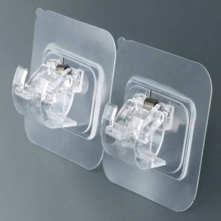 투명 압축봉 브라켓 압축봉걸이 부착식압축봉브라켓 압축봉홀더 미니압축봉거치대