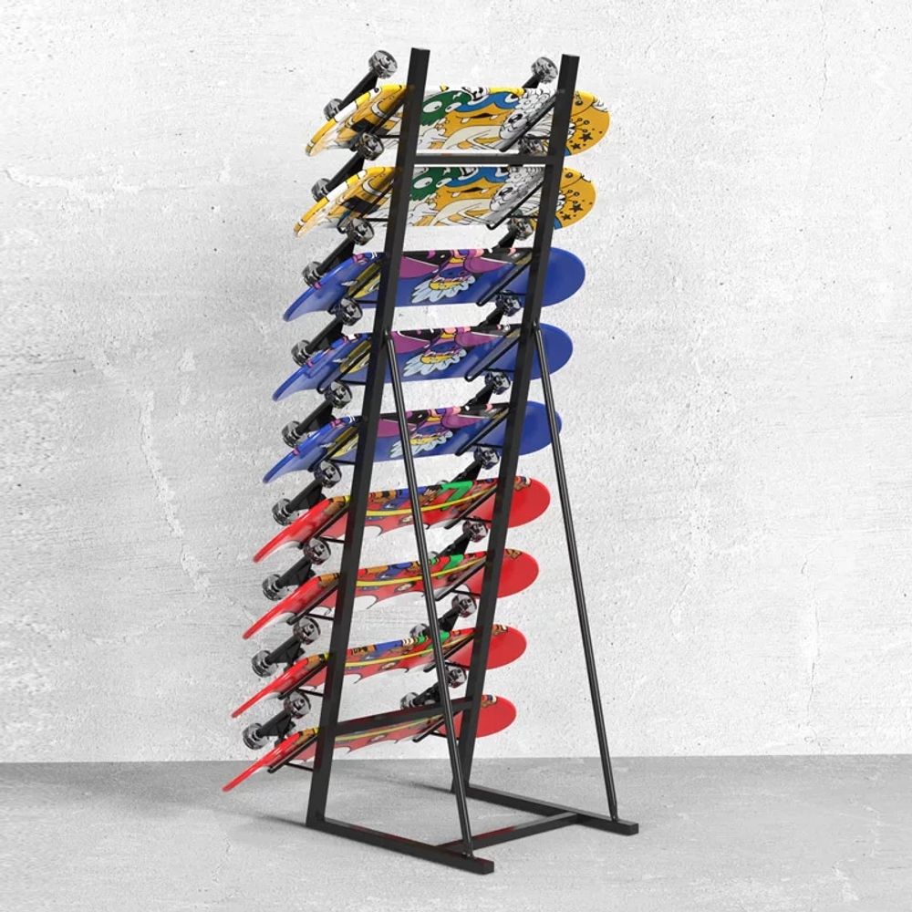 랙 스노우보드거치대 보관대 디스플레이 장비 블랙벽걸 A. 검은 바닥 252568cm 4 층 - 상세 이미지 4