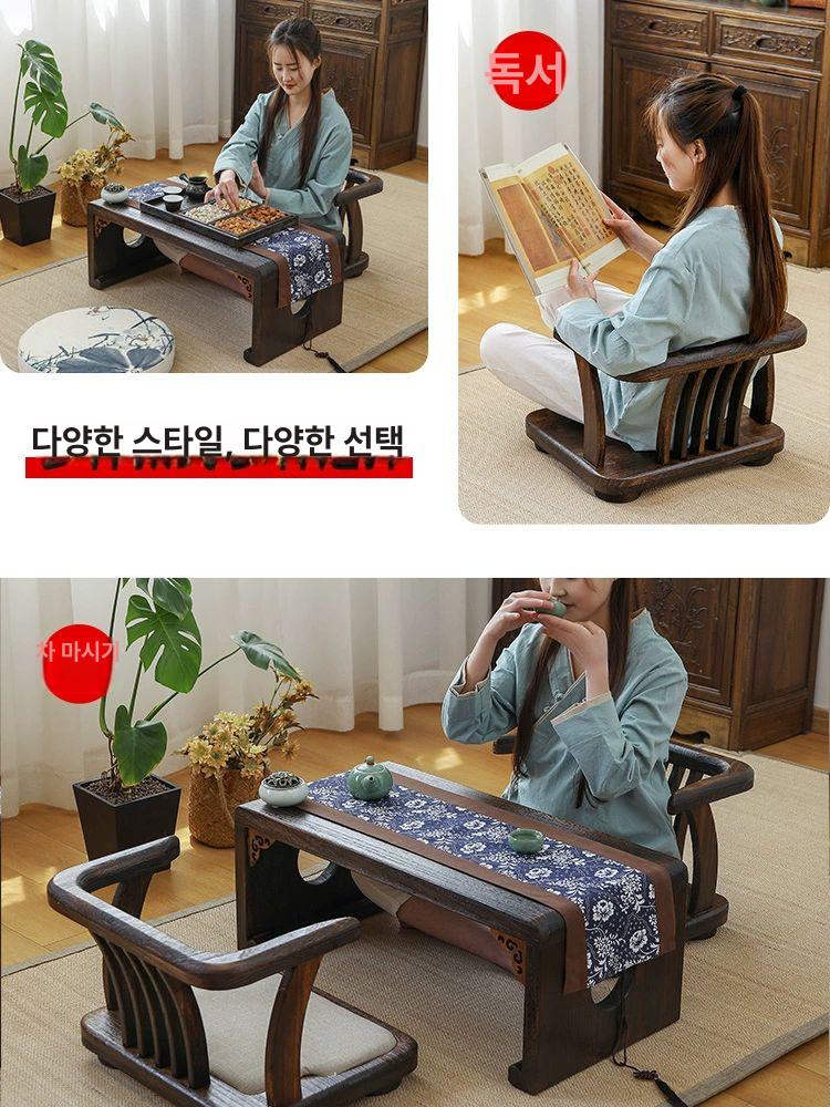 앉은뱅이 의자 식당 좌선 다리없는 상품 미니 스툴 다다미 좌식의자 우드 일본식 - 상세 이미지 3