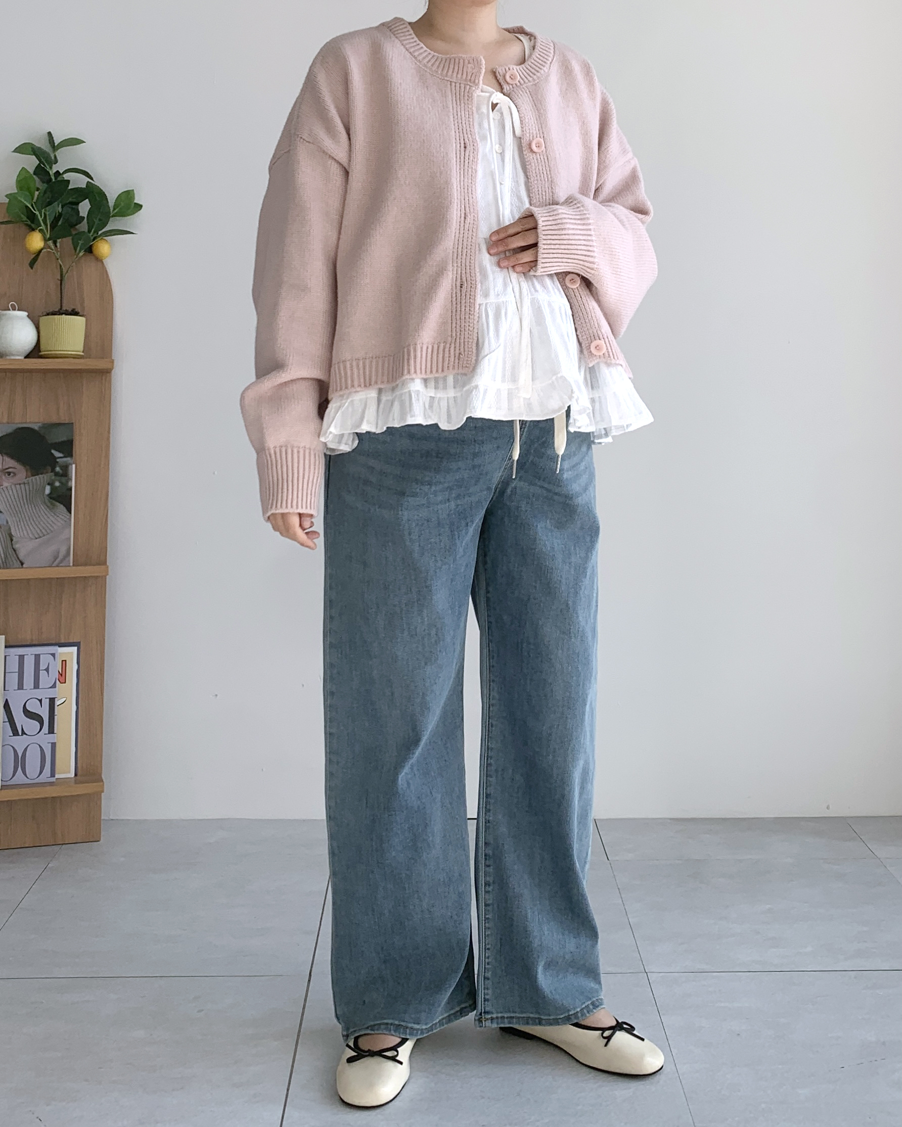 임산부청바지 스트링 데님팬츠 임부복바지 - 상세 이미지 5