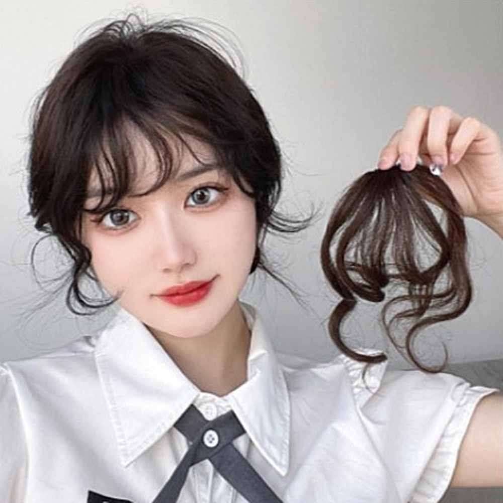 시스루 앞머리 부분가발 자연스러운 웨이브 10~15cm 여성 박대표마켓 - 상품 이미지