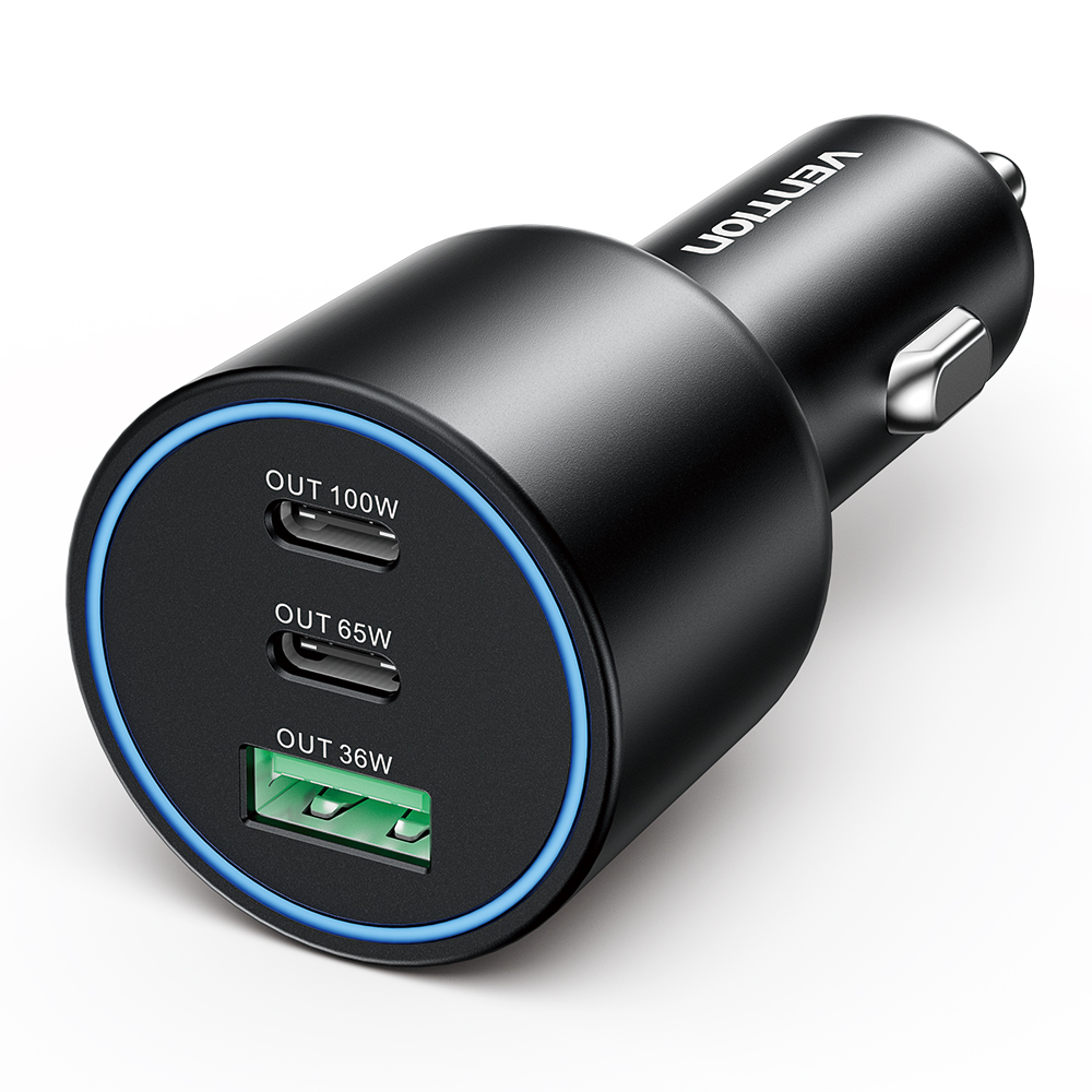 벤션 차량용 시거잭 트리플 165W PD PPS QC 멀티 고속충전기 FFPB0 - 상품 이미지