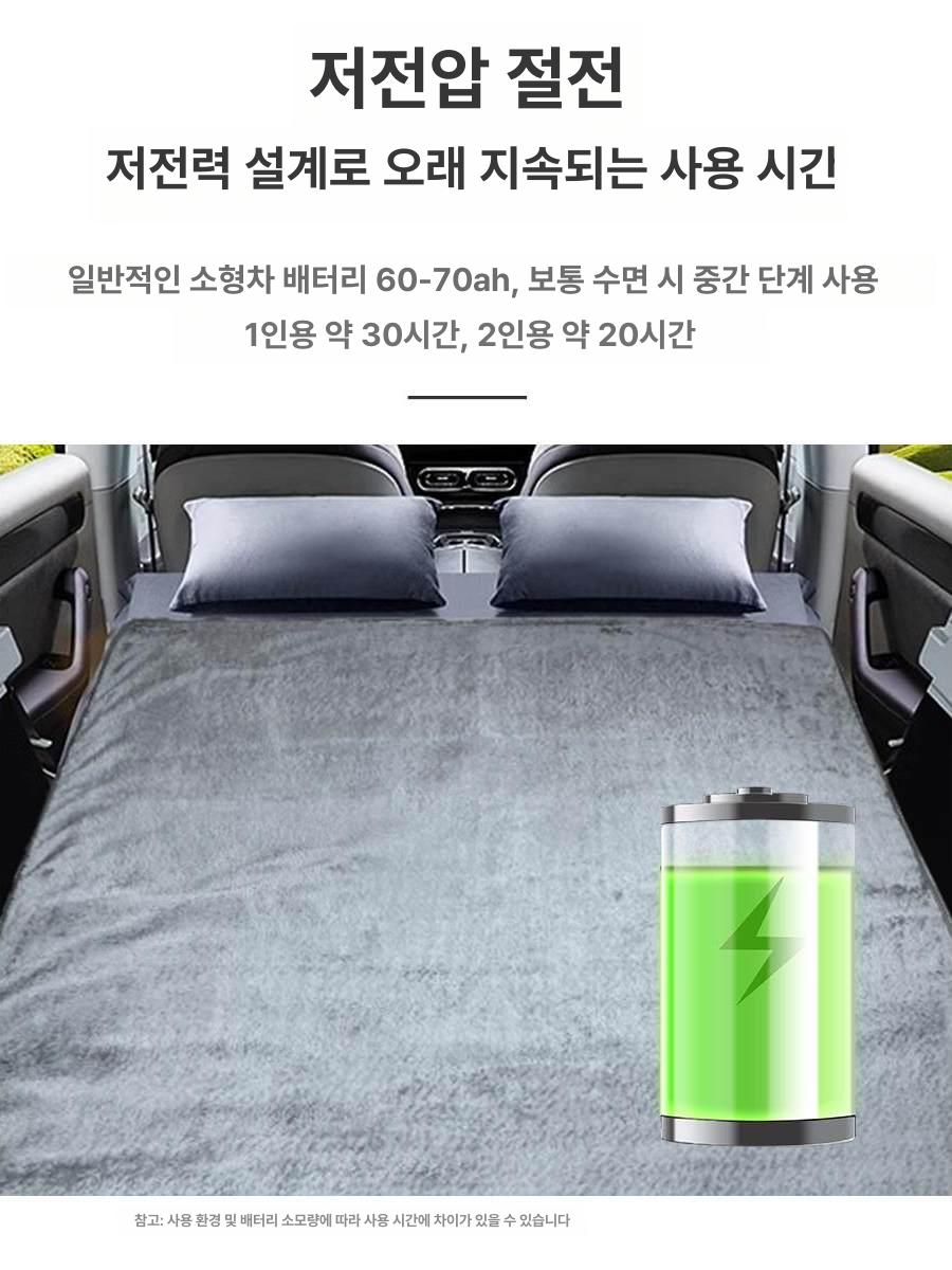 차량용 전기장판 DC 시거잭 캠핑용 파워뱅크 차박용 12V 그레이 9단 100 75cm - 상세 이미지 4