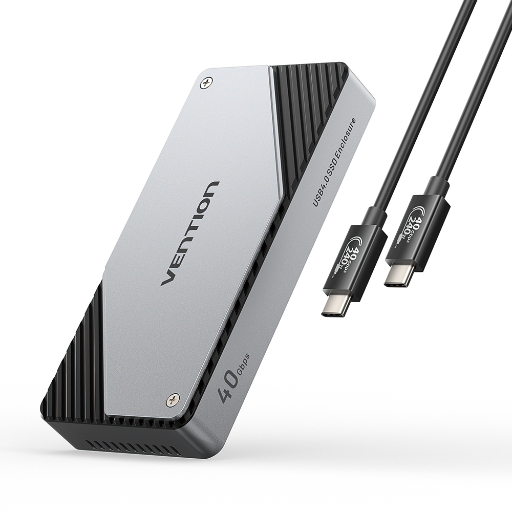 벤션 40Gbps M.2 NVMe SSD 인클로저 외장 케이스 스마트 냉각 쿨링 팬 장착 썬더볼트 5/4/3 USB4 지원 KPZH0 - 상세 이미지 2